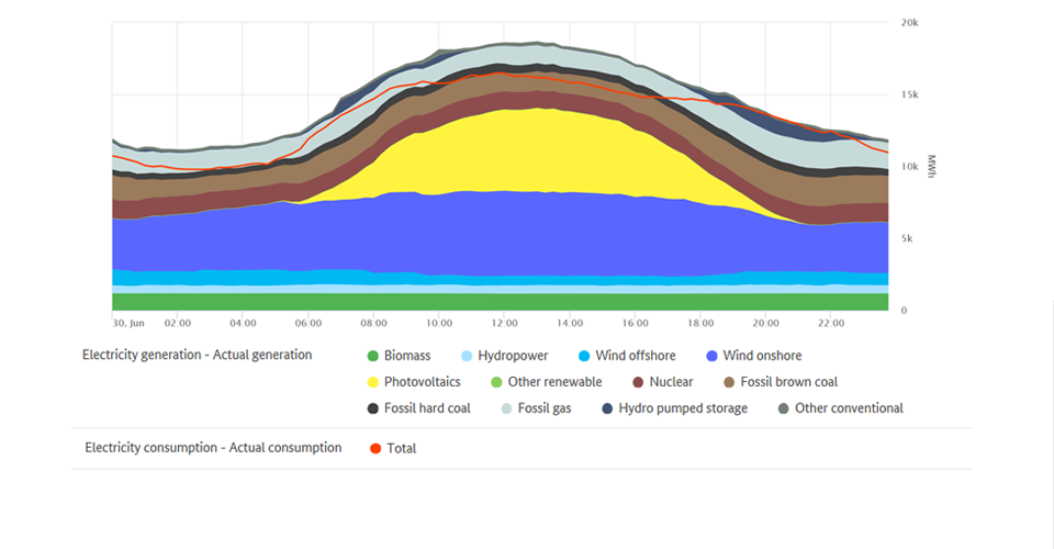 Highest renewable output and electricity consumption on 30 June 2020